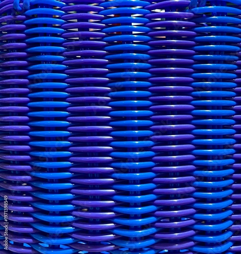 Abstract woven blue plastic texture background