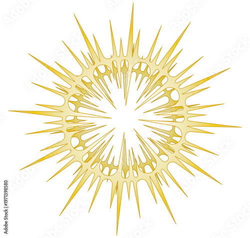 鋭い光が輝く二重の光の輪