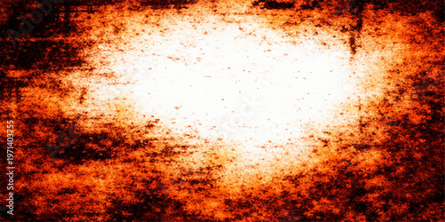 A textured vintage design featuring a burning fire background with orange and yellow flames against an old grunge paper pattern to create a hot inferno light in the dark