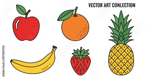 Colorful illustration of fresh fruit.