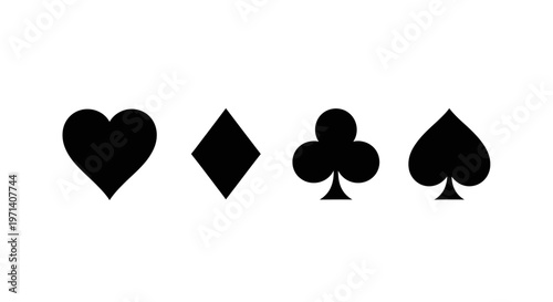 Black suit playing card symbols.