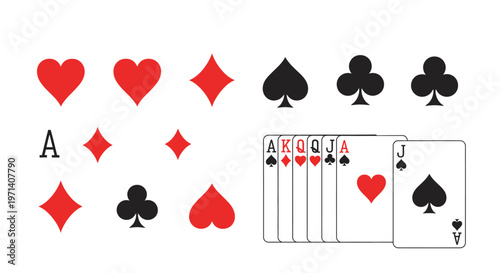 Playing Cards Poker Royal Flush Ace.