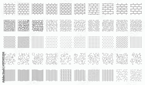Landscape Architecture CAD Hatch Pattern Set Grass Water Stone Wall Texture Elements Collection