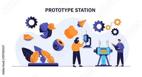 Innovation and Invention: People Working on a Prototype Station