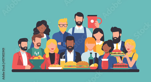 A cheerful cartoon businessman sitting at a desk, great for marketing and advertising materials.