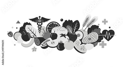 A minimalist composition of grey abstract shapes on a white background, conveying simplicity and modernity.