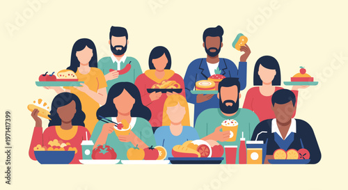 A cheerful woman savoring a tasty snack, evoking feelings of relaxation and happiness.