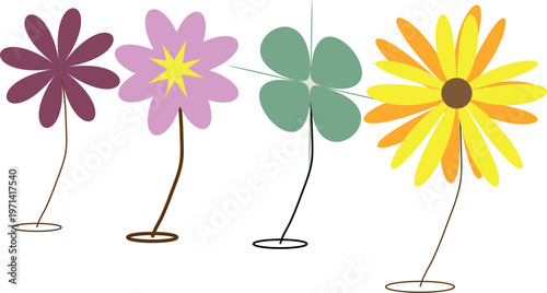 minimalist brown floor lamp with curved stem