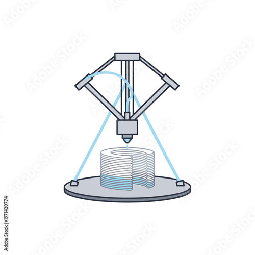 Automated additive manufacturing device creating a layered object