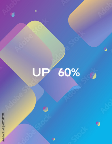  Composición moderna con gradientes y formas suaves para promoción.
