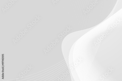 Light grey and white abstract background with smooth flowing curves