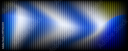 deep blue ribbed glass texture with wave lighting and soft vertical gradients on dark background, abstract futuristic design ideal for digital interfaces, branding, and tech visuals