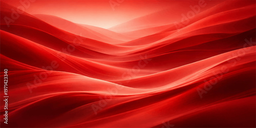 A luxurious red silk and satin fabric background featuring smooth flowing waves and soft curves creates an elegant textile motion texture perfect for a luxury wallpaper or backdrop design