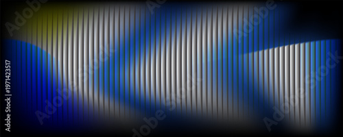 deep blue ribbed glass texture with wave lighting and soft vertical gradients on dark background, abstract futuristic design ideal for digital interfaces, branding, and tech visuals