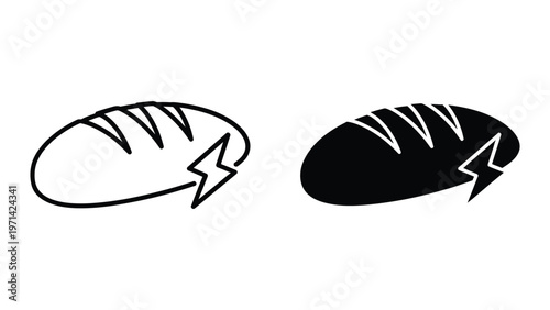 Illustration showing transformation of a simple bread shape into a filled loaf