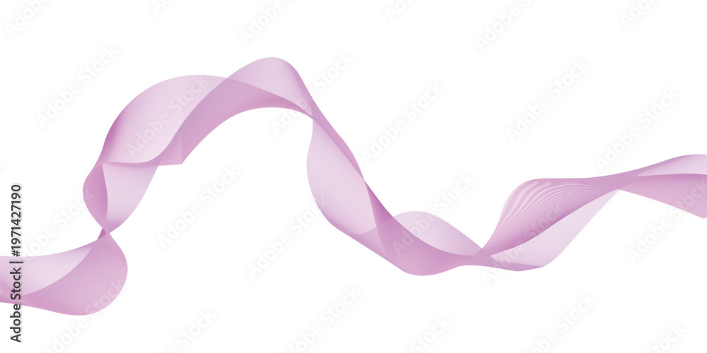 Ταπετσαρία A beautiful pink satin ribbon forms a graceful wave and decorative bow on a whit