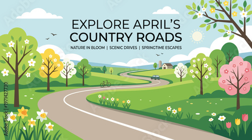 Explore April's Country Roads Springtime Landscape