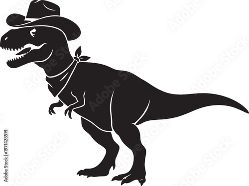 cowboy dinosaur wearing a hat