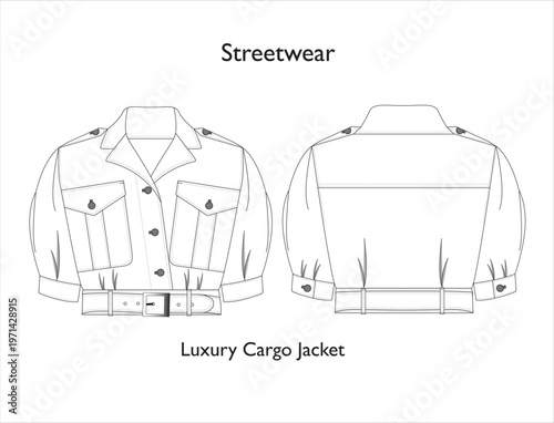 Woman Streetwear Luxury Cargo Jacket