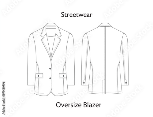 Woman oversize blazer jacket