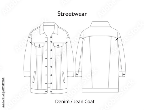 Woman jean denim coat