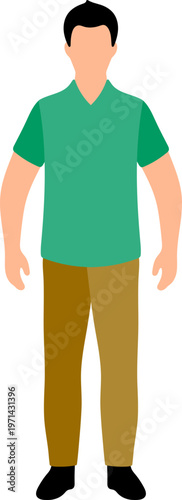 Man in Casual Attire Illustration