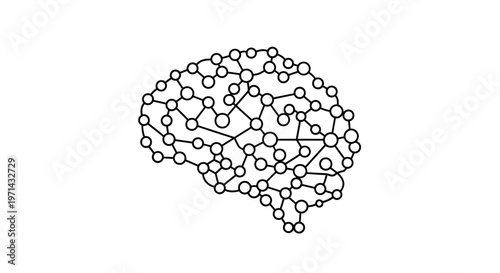 Brain made of connected circles.