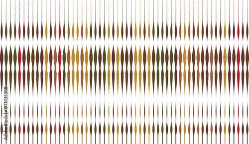 Abstract pattern of vertical elongated teardrop shapes in earthy tones