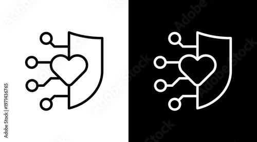 System Health White Icon Set Design