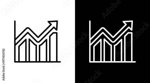 Performance Graph White Icon Set Design