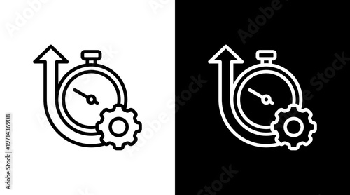 Uptime White Icon Set Design