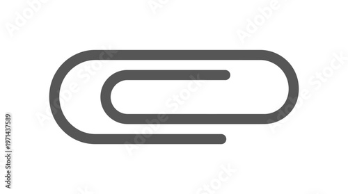 Large Metal Paper Clip Closeup.