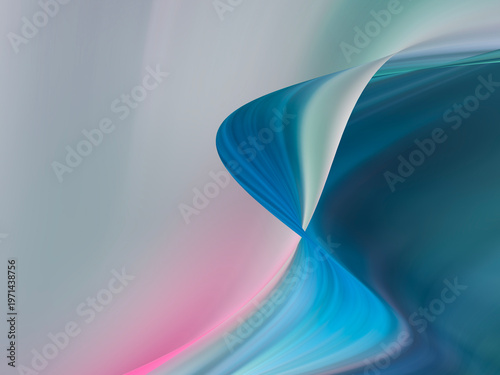 vivid light and shadow fabric abstract smooth curve shape decorative modern fashion pink and blue colors background