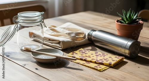 Calm zero waste still life