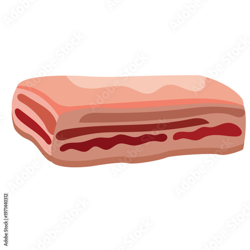 pork belly raw, uncooked pork.