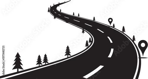 winding road in the mountains