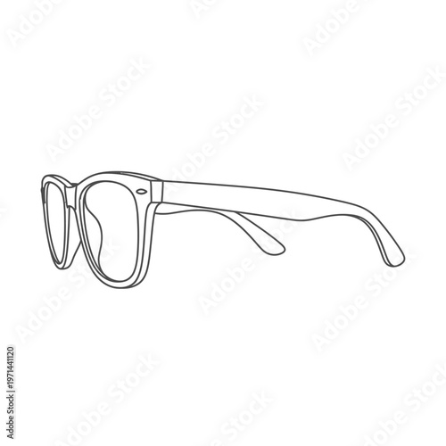 Silhouette Of A Stylish Pair Of Glasses For Everyday Wear