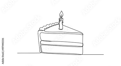 A slice of birthday cake.