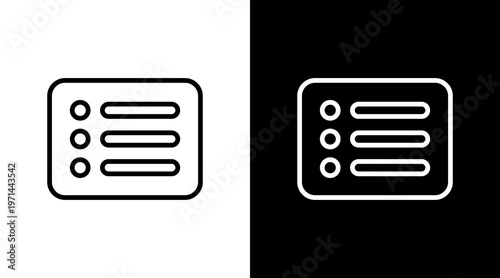 Action List White Icon Set Design
