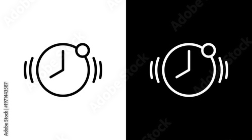 Event Timer White Icon Set Design