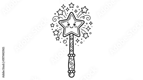 Magic wand with star on top.