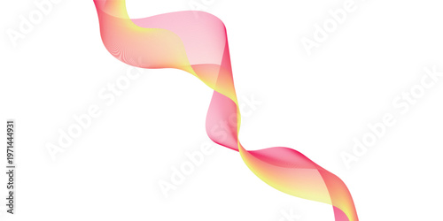 A smooth abstract pink background features flowing colorful waves and light curves in a motion-filled pattern of artistic swirls and smoke-like lines for a vibrant vector illustration wallpaper
