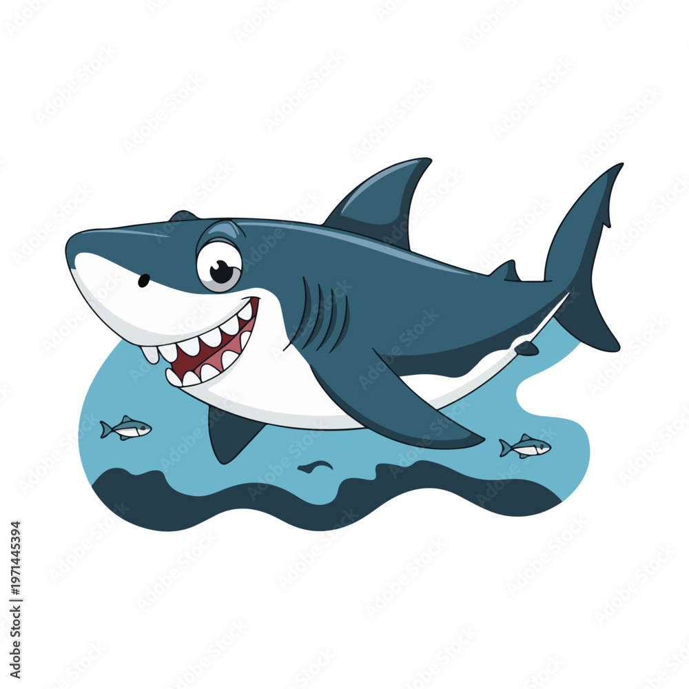 Fototapeta premium baby shark character illustration