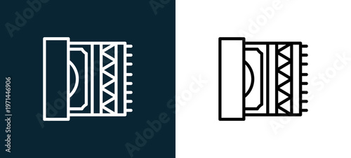 Two-color carpet outline icon pair in black and white, editable stroke vector illustration for web, mobile apps, UI design, branding, and print from furnitures