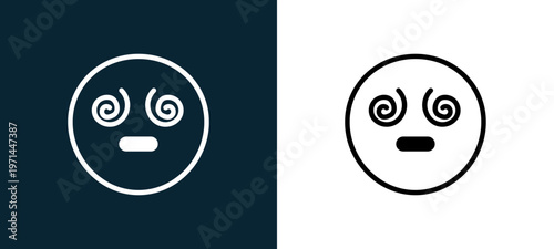 Two-color hypis outline icon pair in black and white, editable stroke vector illustration for web, mobile apps, UI design, branding, and print from classics