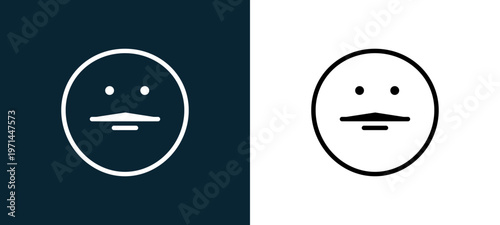 Two-color straight outline icon pair in black and white, editable stroke vector illustration for web, mobile apps, UI design, branding, and print from classics