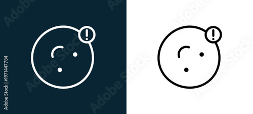 Two-color inverted outline icon pair in black and white, editable stroke vector illustration for web, mobile apps, UI design, branding, and print from classics