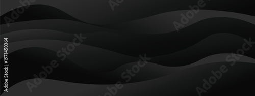 Abstract dark wave background with layered flowing shapes