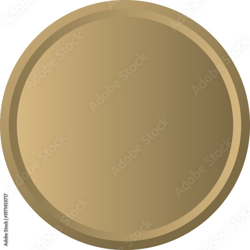 Golden yellow shiny three dimensional sphere with smooth reflective surface