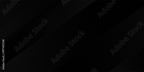 Black background with shiny diagonal lines wallpaper, Black and grey metallic abstract tech geometric linear background.